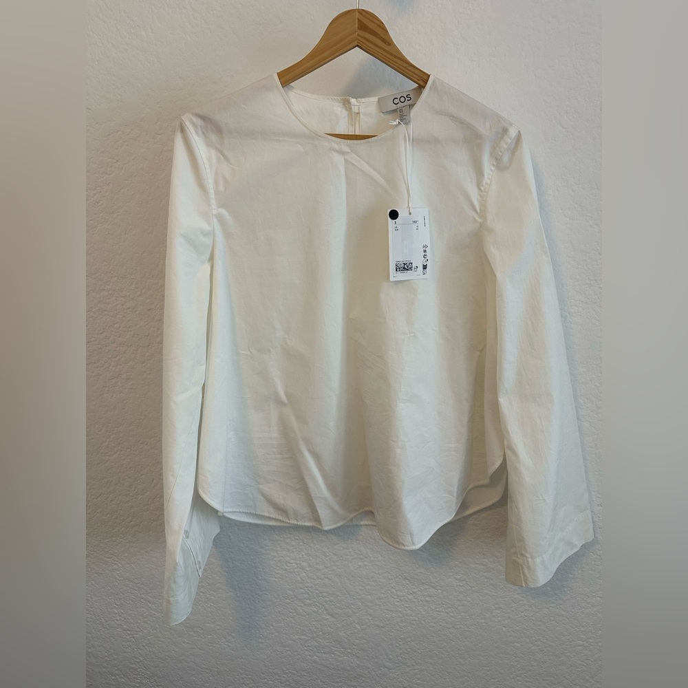 COS Women's Cream Long Sleeve Blouse NWT